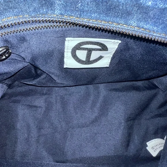 Telfar Distressed Medium Denim Tote - Blue - Picture 3 of 4